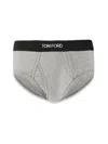Tom Ford Two-pack Stretch-cotton And Modal-blend Briefs In Gray