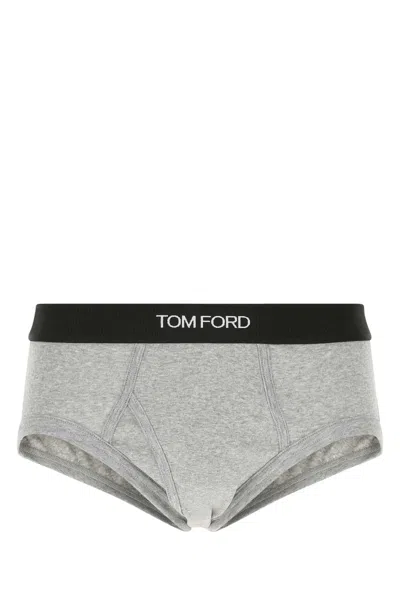 Tom Ford Briefs With Logo In Gray