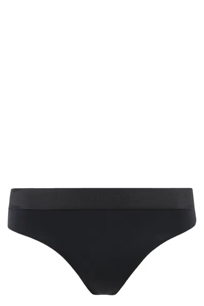 Tom Ford Slip With Logoed Elastic Band In Black