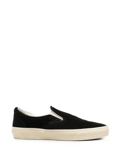 Pre-owned Tom Ford Slip-on Suede Sneakers In Black