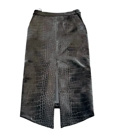 Tom Ford Slit Skirt In Black