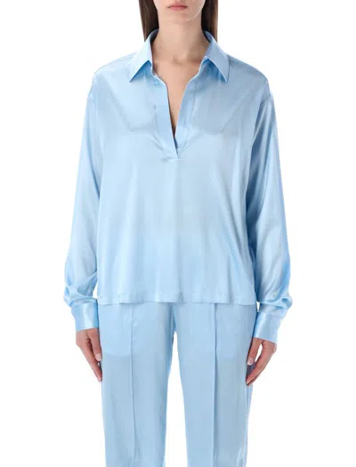 Tom Ford Slk Stin Plo With Tonal Tf Logo In Blue