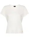 Tom Ford Slub Cotton Jersey Crewneck T-shirt Clothing In White
