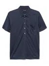 Tom Ford Slub-texture Polo Shirt In Blue