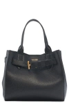 Tom Ford Small Audrey Grained Leather Tote In Black