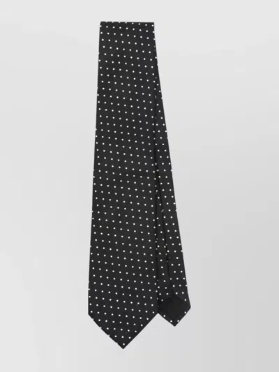 TOM FORD SMALL CIRCLES ON WOVEN SILK TIE