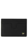 Tom Ford Small Grain Leather Cardholder In Black