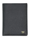 Tom Ford Small Grain Leather Folding Cardholder