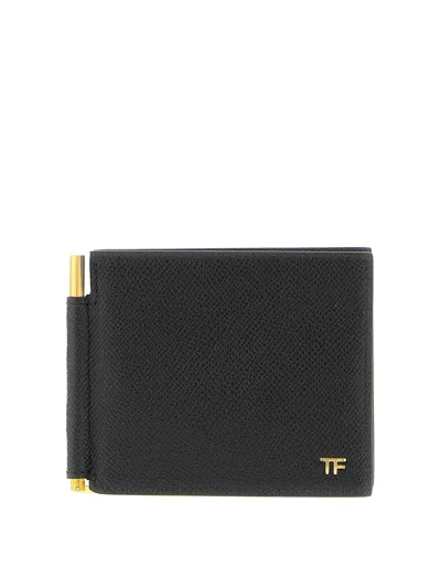 Tom Ford Small Grain Wallet In Black