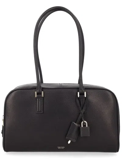 Tom Ford Black Leather Shoulder Bag