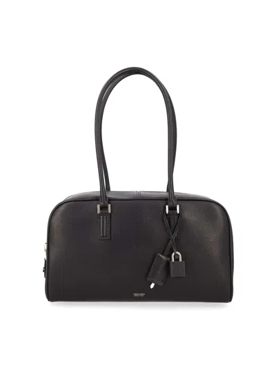 Tom Ford Small Leather Bag In Black