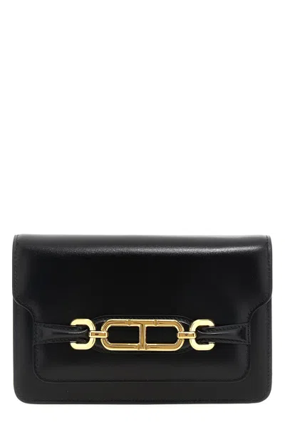 Tom Ford Small Leather Crossbody Bag In Black