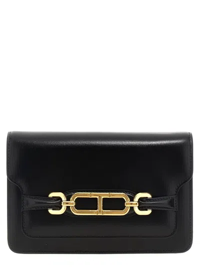 Tom Ford Small Leather Crossbody Bag In Black