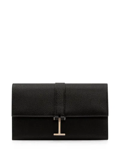 Tom Ford Small Leather Goods Wallet With Shoulder Strap In Pattern