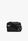 Tom Ford Small Leather Messenger Bag In Black