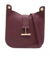 Tom Ford Small Leather T-bar Shoulder Bag In Red