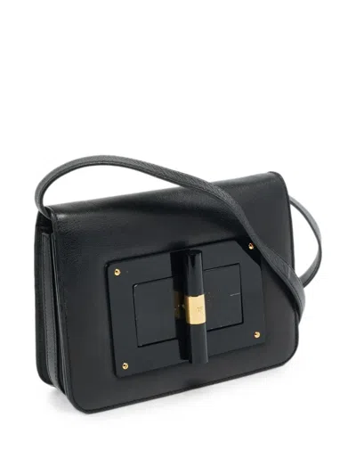 Pre-owned Tom Ford Small Natalia Turn-lock Crossbody Bag In Black