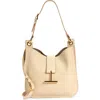 Tom Ford Small Tara Leather Top Handle Bag In 1w018 Cream