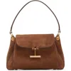 Tom Ford Small Tara Suede Shoulder Bag In Brown