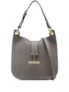 Tom Ford Small Tara T-bar Leather Shoulder Bag In Gray
