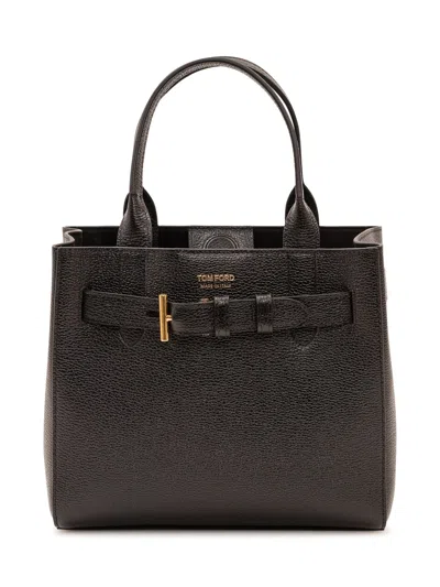 Tom Ford Small Tote Handbag In Black