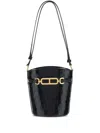 Tom Ford Small Leather Bucket Shoulder Bag In Black