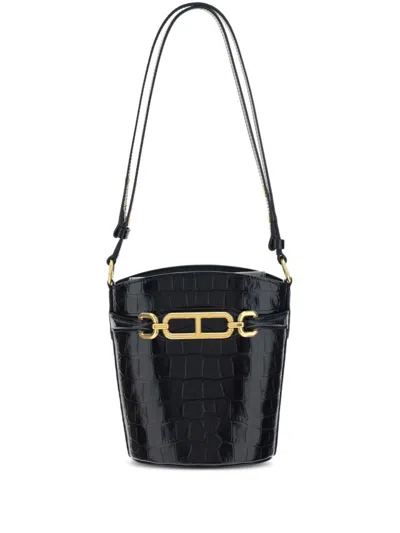 Tom Ford Small Whitney Bucket Bag In Black