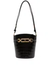 Tom Ford Small Leather Bucket Shoulder Bag In Brown