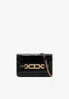 Tom Ford Small Whitney Crocodile-embossed Shoulder Bag In Black