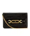 Tom Ford Small Whitney Crocodile-embossed Shoulder Bag In Black