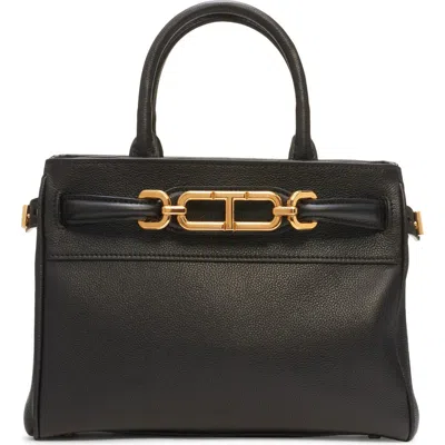 Tom Ford Whitney Small Croc-effect Leather Tote In Black