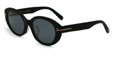 Tom Ford Smoke Oval Ladies Sunglasses Ft1292-k 01a 54 In Black