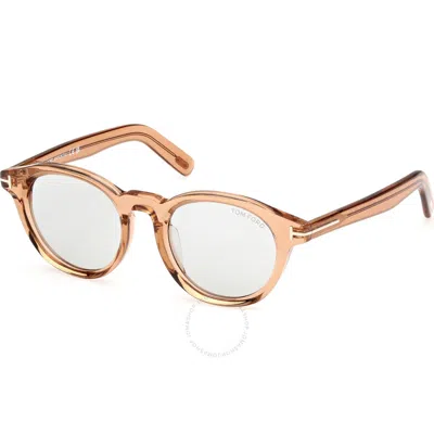 Tom Ford Men's 49 Mm Shiny Light Brown Sunglasses
