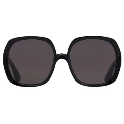 Tom Ford Smoke Square Ladies Sunglasses Ft1221 01a 60 In Black