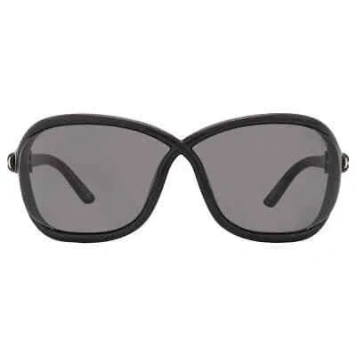 Pre-owned Tom Ford Smoke Wrap Ladies Sunglasses Ft1069 01a 68 Ft1069 01a 68 In Gray