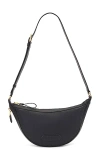 TOM FORD SMOOTH GRAIN LEATHER & SMOOTH LEATHER ZIP CRESCENT BAG