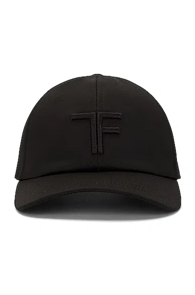 Tom Ford Smooth Leather Cap In Black