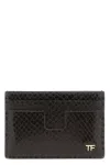 Tom Ford Snake Print Card Holder Wallets And Card Holders In Black