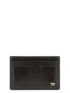 Tom Ford Snake Print Card Holder Wallets And Card Holders In Brown