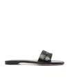 Tom Ford Snake-print Flat Sandals In Black