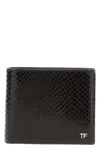Tom Ford Snake Print Wallet In Black