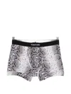 Tom Ford Snake-print Logo-waistband Boxers In Multi