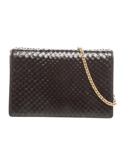 Pre-owned Tom Ford Snakeskin Crossbody Bag In Black
