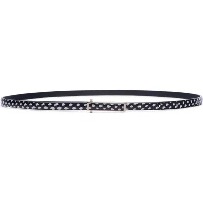 Tom Ford Snakeskin Embossed Leather Belt In Black