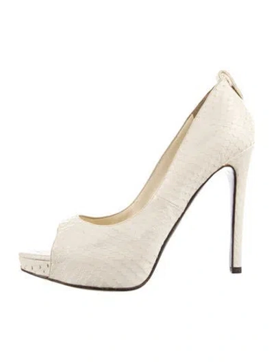 Pre-owned Tom Ford Snakeskin Sandals In Neutral