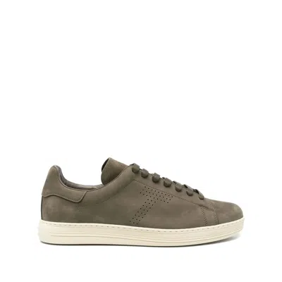 Tom Ford Khaki Nubuck Warwick Sneakers In Multi
