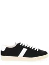 Tom Ford Blake Sneakers Suede Upper Contrast Stripe Rubber Sole In Black