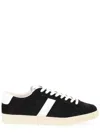 Tom Ford Blake Sneakers Suede Upper Contrast Stripe Rubber Sole In Black