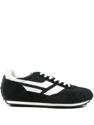 Tom Ford Mesh And Leather-trimmed Suede Sneakers In Black