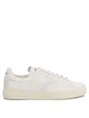 Tom Ford Beige Calf Leather Sneakers In White